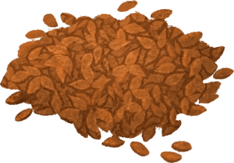 OLOE Shake - Cartoon Plant-Based Ingredient Images - Organic Flaxseeds