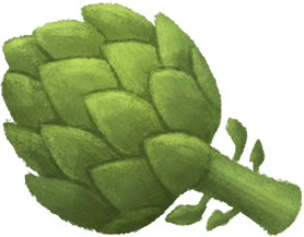 OLOE Shake - Cartoon Ingredient Images - Organic Jerusalem Artichoke