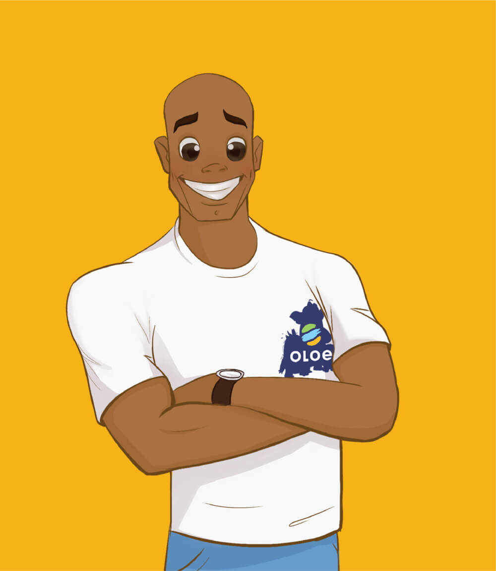 OLOE Cartoon - Illustration of Co-Founder Harin