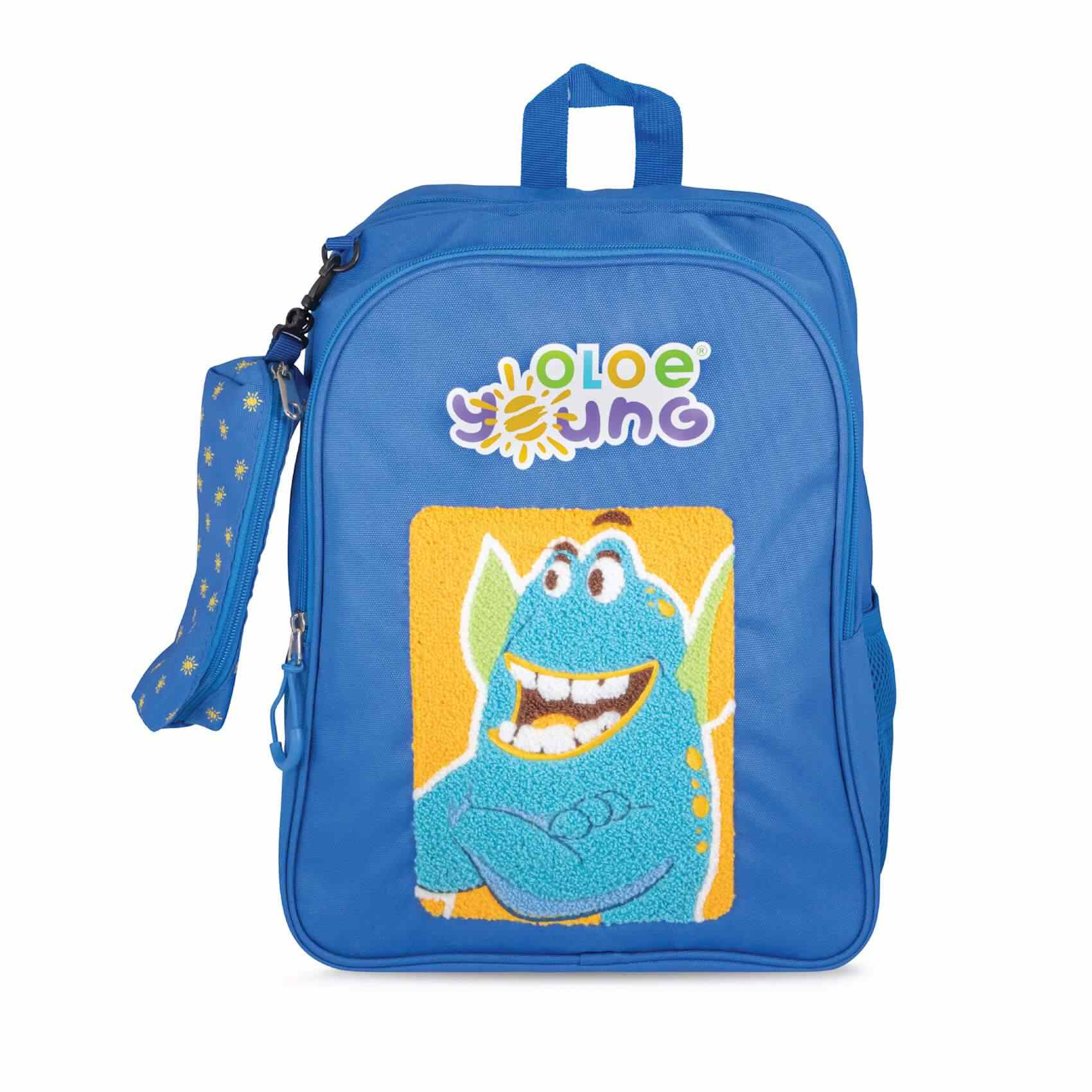 oloe-plush-character-backpack-blue-eko-front-facing