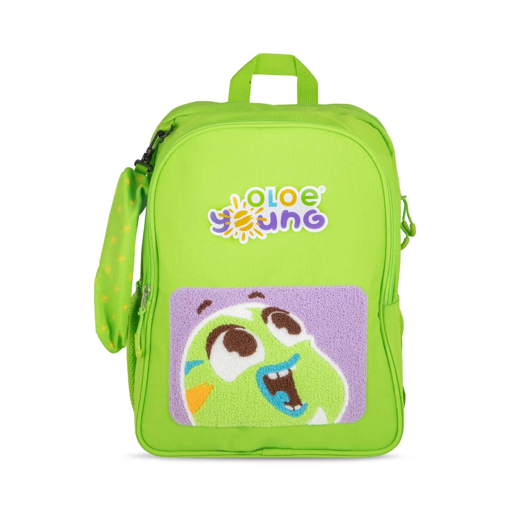 oloe-plush-character-backpack-lozi-green-front-facing