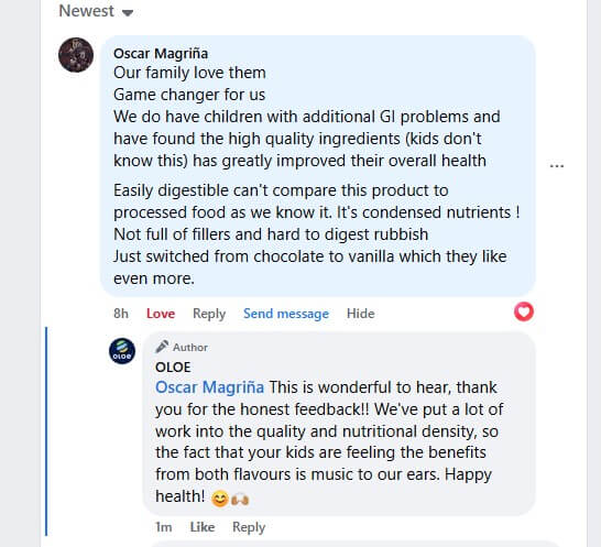 Customer review screenshot