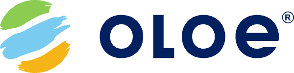 OLOE Logo - Primary - Full colour symbol and navy text